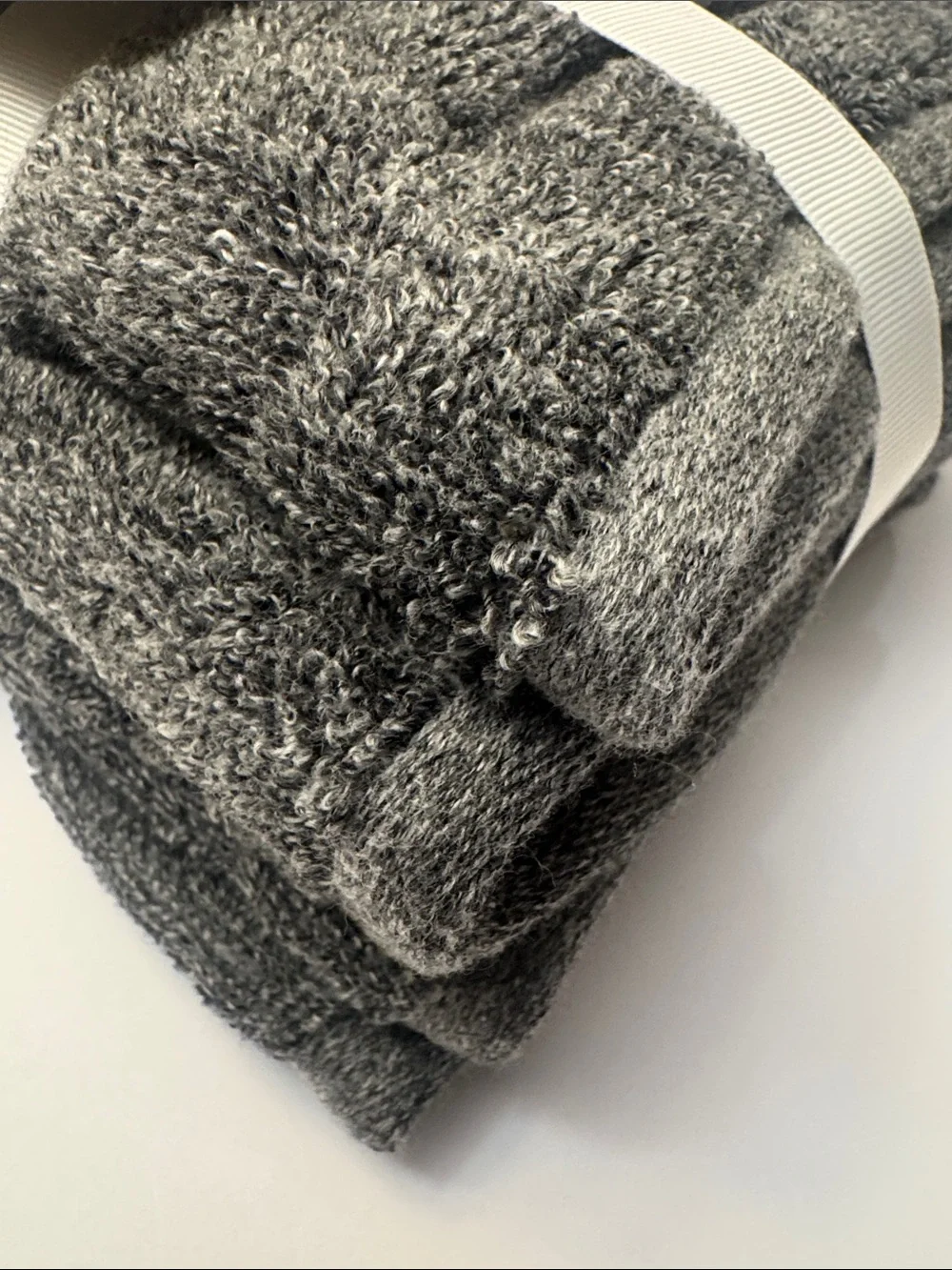 5pc COMMON THREAD Eco-Melange Bamboo/Cotton Bath Wash Towel Set - Heather DKGrey